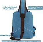 Leaper Canvas Messenger Bag Sling Bag Cross Body Bag Shoulder Bag Black, L - Image 7